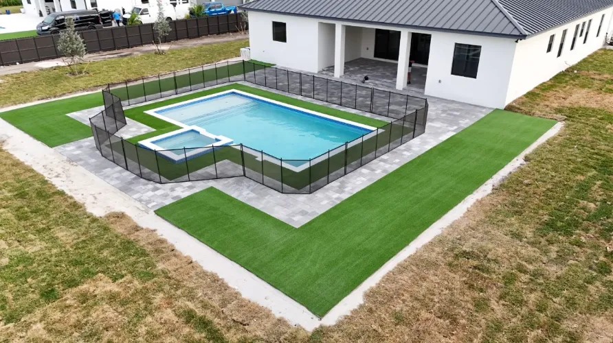 Turf installation crew
